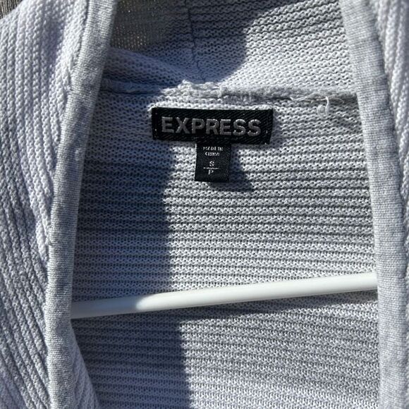 Express cardigan long sleeve waterfall sides size small petite - Picture 3 of 8